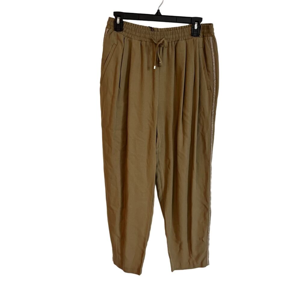 🔥SALE Zara Tan Ankle Cropped Barrel Pants